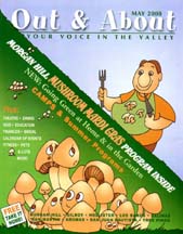 Cover of the May 2008 issue of Out and About the Valley magazine
