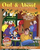 Cover of Out & About Magazine with article by Angela Young