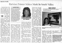 Newspaper article by writer Angie Young