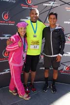 Angela Young with winners of the 2012 San Jose Rock 'n Roll Half Marathon, photo by Alheli Curry
