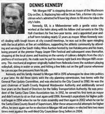 Article about Dennis Kennedy by writer Angie Young