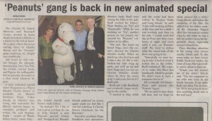 Top half of a scan of an article in the Morgan Hill Times by writer Angela Young