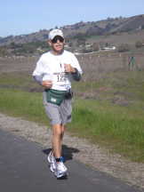 Photo of Chuck Kaekel at the Dirty Legs race by Angela Young