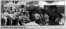 Photo of food booths at The Taste of Morgan Hill by Angie Young