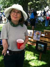 Photo of plein air artist Mamie Walters by Angela Young