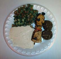 Plate from Mr. Falafel, writer Angela Young
