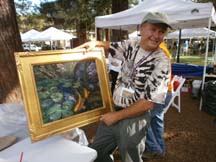Photo of plein air artist Sterling Hoffman by Angela Young