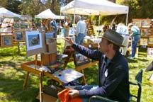 Photo of plein air artist Timothy Horn by Angela Young