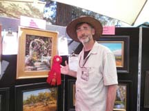 Photo of plein air artist Tom Kitts by Angela Young