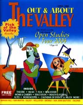Cover of the April 2004 issue of "Out & About The Valley" magazine