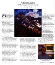 August 2005 Artistic License column by writer Angie Young