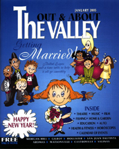 Cover of the January 2005 edition of Out and About the Valley Magazine
