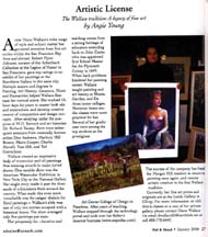 Scan of the January 2006 Artistic License column by writer Angie Young