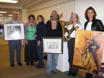 Photo of some artists in the Morgan Hill Open Studio 2005