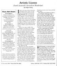 November 2004 Artistic License column (left side) by Angie Young