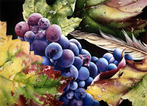 "Autumn Descent", a watercolor by artist Brenda Mills