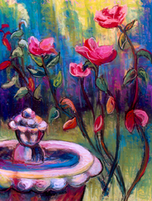 Garden painting by Kerri Lawnsby